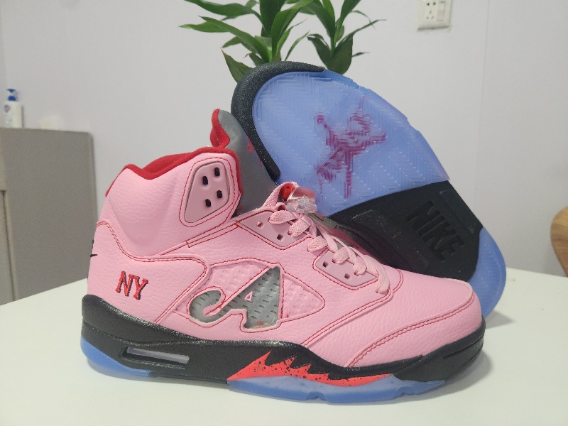 Women's Running Weapon Air Jordan 5 Pink Shoes 014